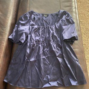 Navy Blue silk blouse